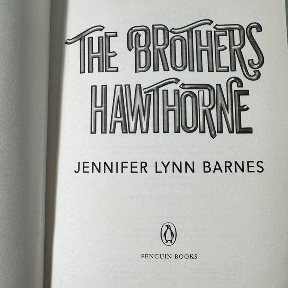 The Brothers Hawthorne Signed HCDJ Book 2023 Jennifer Lynn Barnes Penguin NEW - Picture 3 of 14